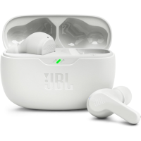 JBL Wave Beam, In-Ear Wireless Earbuds with IP54 and IPX2 Waterproofing, Hands-Free Calling and 32 Hours Battery Life, in White