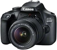 Canon EOS 4000D DSLR Camera and EF-S 18-55 mm f/3.5-5.6 III Lens - Black