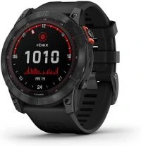 Garmin fēnix 7X SOLAR, Large Multisport GPS Smartwatch, Solar Charging, Advanced Health and Training Features, Touchscreen and Buttons, Ultratough Design Features, Up to 37 days battery life, Black