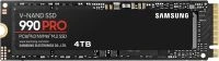 Samsung 990 PRO NVMe M.2 SSD, 4 TB, PCIe 4.0, 7,450 MB/s read, 6,900 MB/s write, Internal SSD, For gaming and video editing, MZ-V9P4T0BW