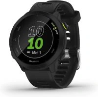 Garmin Forerunner 55 Easy to Use Lightweight GPS Running Smartwatch, Running and Training Guidance, Safety and Tracking Features included, Black