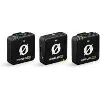 RØDE Wireless ME Dual Set Ultra-compact Wireless Microphone System with Built-in Microphones, GainAssist Technology and 100m Range for Filmmaking, Interviews and Content Creation (Black)